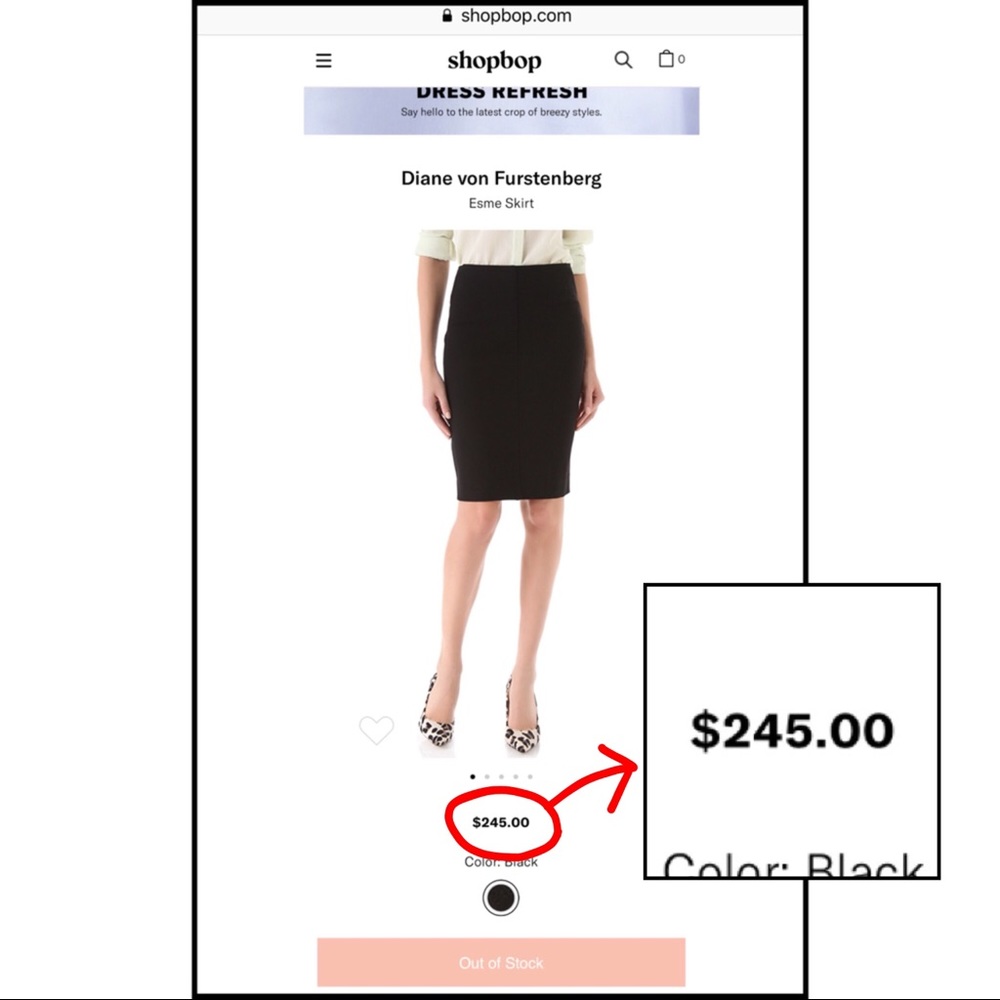Diane Von Furstenberg Esme zip-slit Pencil Skirt 6 - Picture 7 of 8